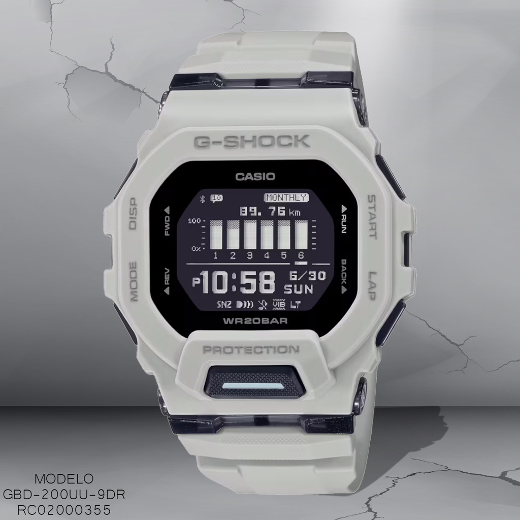 RELOJ CASIO G-SHOCK DIGITAL CAB GBD-200UU-9DR SILICON CREMA