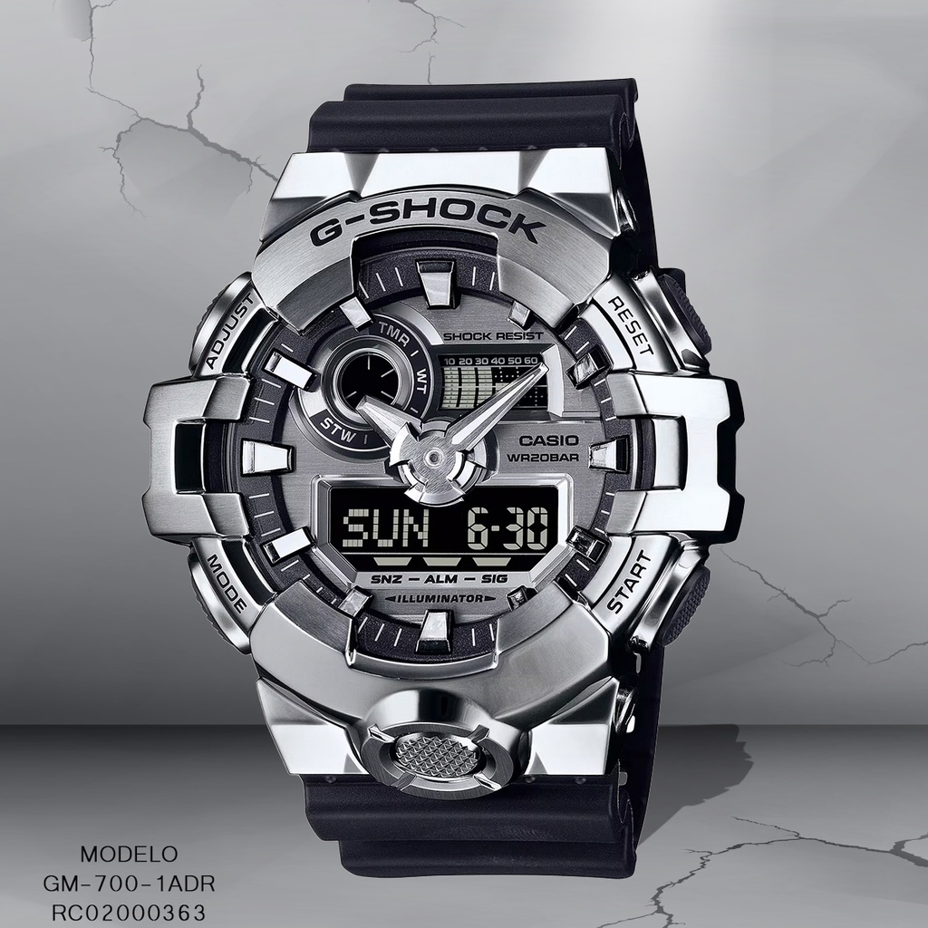 RELOJ CASIO G-SHOCK ANA/DIG CAB GM-700-1ADR SILICON NEGRO
