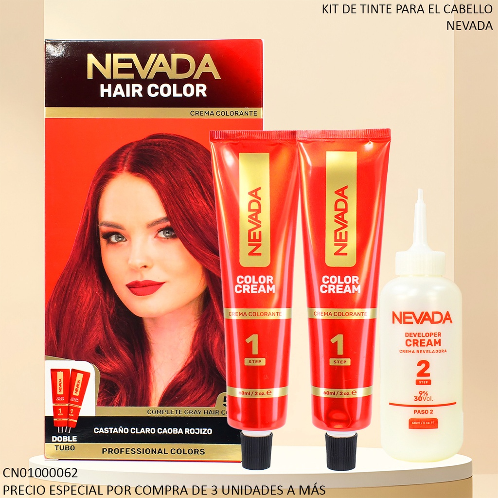 TINTE NEVADA CASTAÑO CLARO CAOBA ROJIZO NV04535