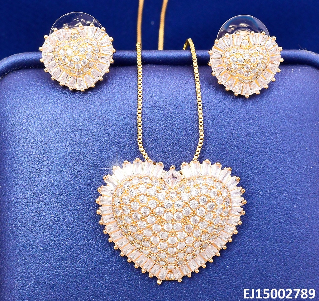 SET DORADO CORAZON ZIRC RD/ BORDE ZIRC RECT. SE1200-6
