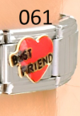 CHARM ITALIANO SILVER ACERO INOX. 9*10MM BEST FRIEND