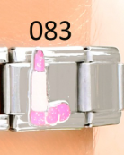 CHARM ITALIANO SILVER ACERO INOX. 9*10MM LABIAL