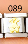 CHARM ITALIANO SILVER ACERO INOX. 9*10MM OSO TOUCH