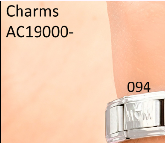 CHARM ITALIANO SILVER ACERO INOX. 9*10MM MOM