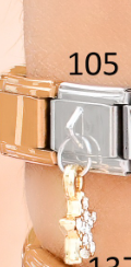 CHARM ITALIANO SILVER ACERO INOX. 9*10MM C/ESTRELLA
