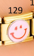 CHARM ITALIANO 18K ACERO INOX.9*10MM CARITA FELIZ