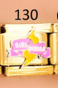 CHARM ITALIANO 18K ACERO INOX.9*10MM GIRL POWER