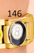 CHARM ITALIANO 18K ACERO INOX.9*10MM BOLA 8