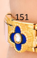 CHARM ITALIANO 18K ACERO INOX.9*10MM VAN CLEEF ZIRC.NEGRO