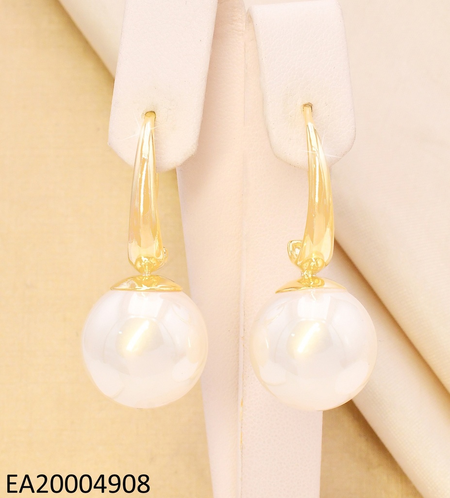 ARETES DOR LINEA LISA/PERLA GR COLGANTE EE5126-355