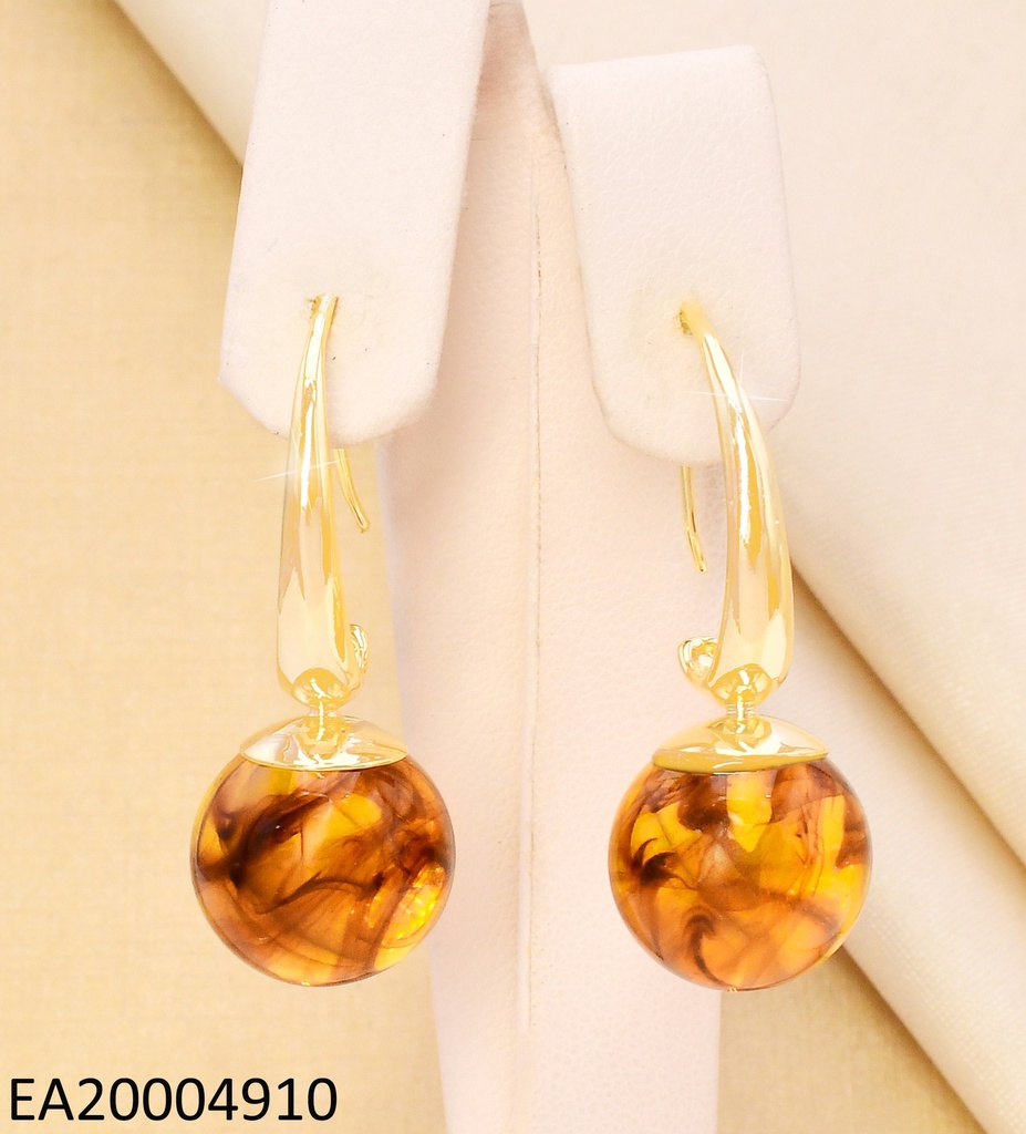 ARETES DOR LINEA LISA/PELOTA GR CAFE COLGANTE EE5127-355