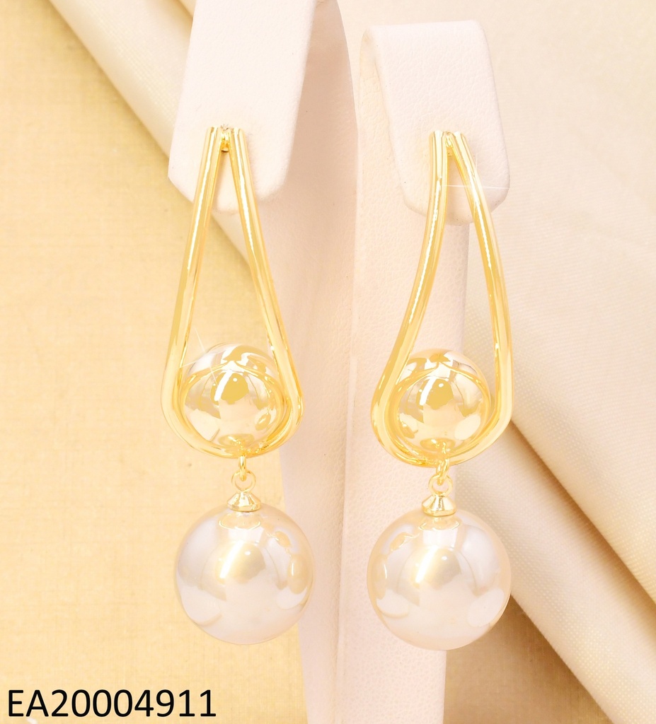 ARETES DOR CROQUI GOTA/ PELOTITA DOR/PERLA COLGANTE EE5118-355