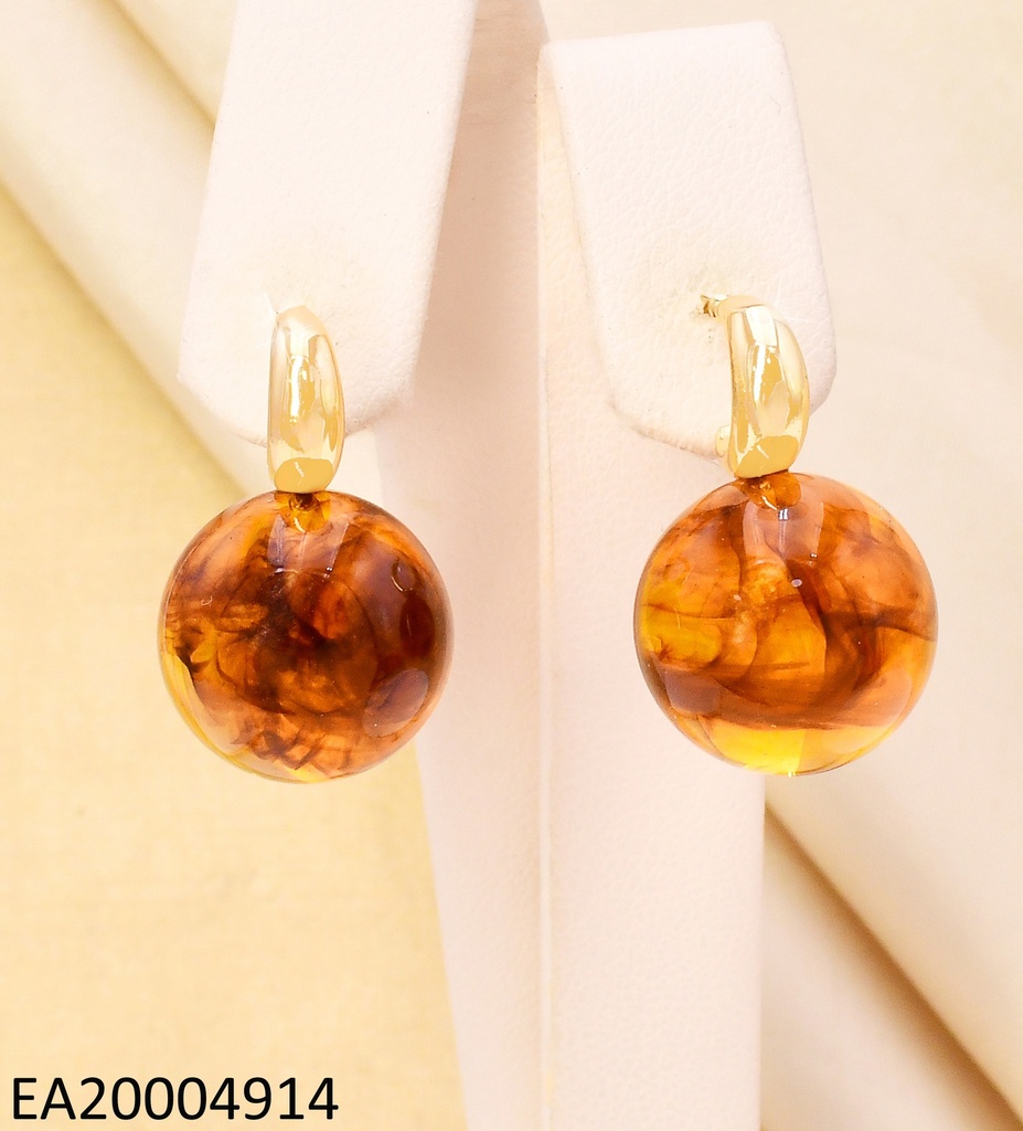 ARETES DOR "C" / PELOT. CAFE EE3229-120