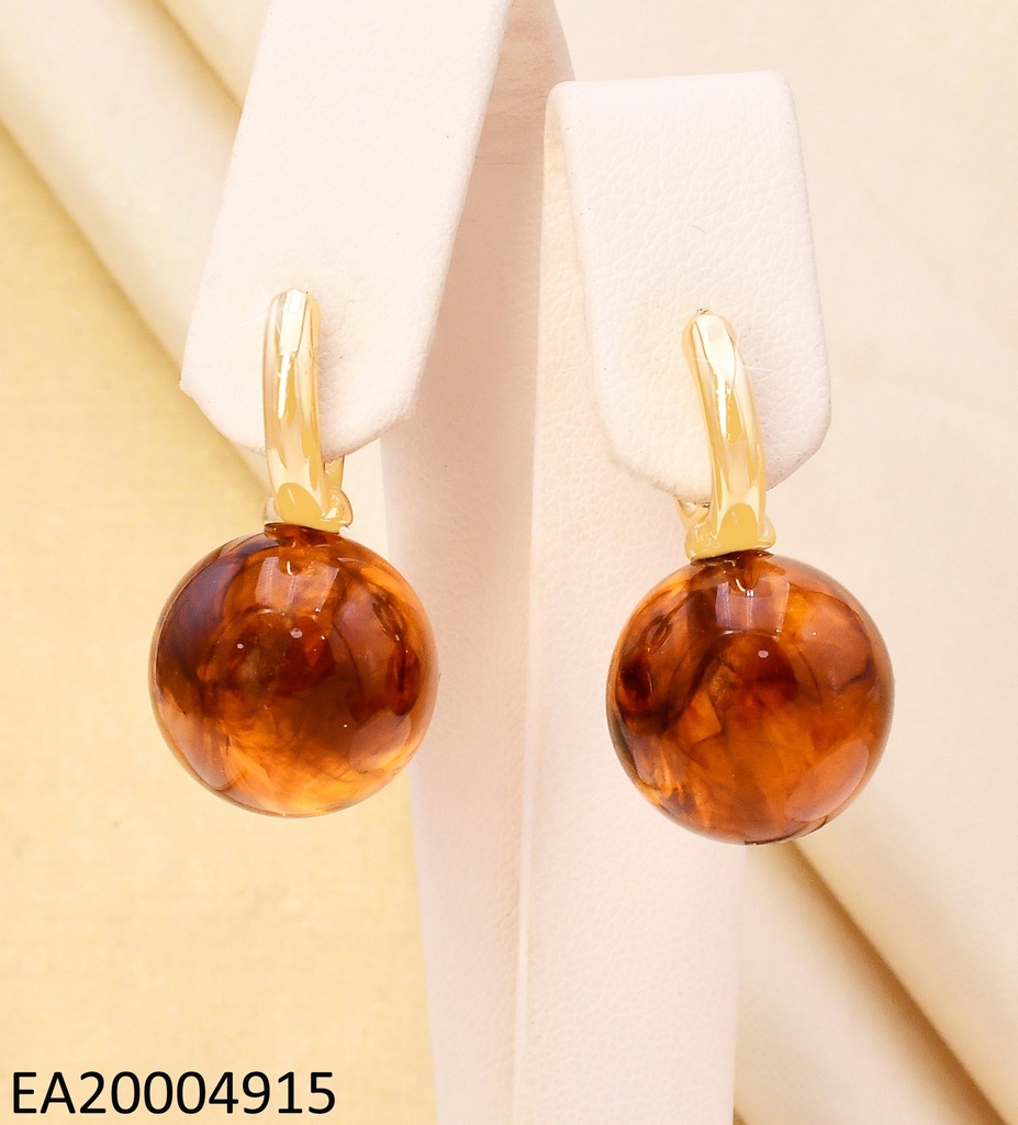 ARETES HUGGIES DOR / PELOT. CAFE EE5162-120