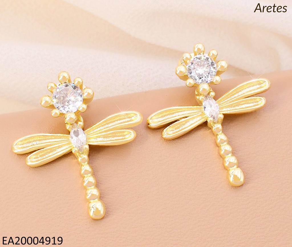 ARETES LIBELULA CABEZA ZIRC.RD EE5018-268