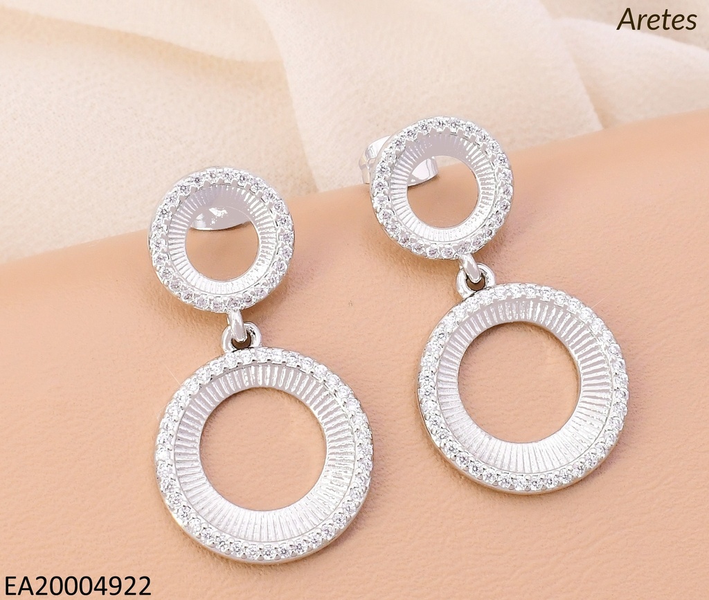 ARETES PLAT. 2 CIRCULOS VERT. C/ZIRC.BORDES EE5034-268