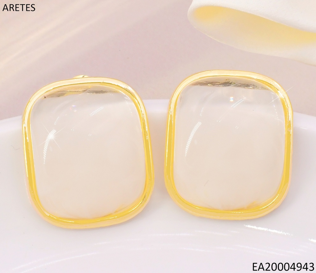 ARETES PIEDRA CUADROS BLANCOS EE5144-355