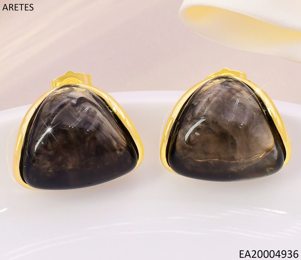 ARETES PIEDRA GRIS TRIANGULO ANCHO EE5169-120