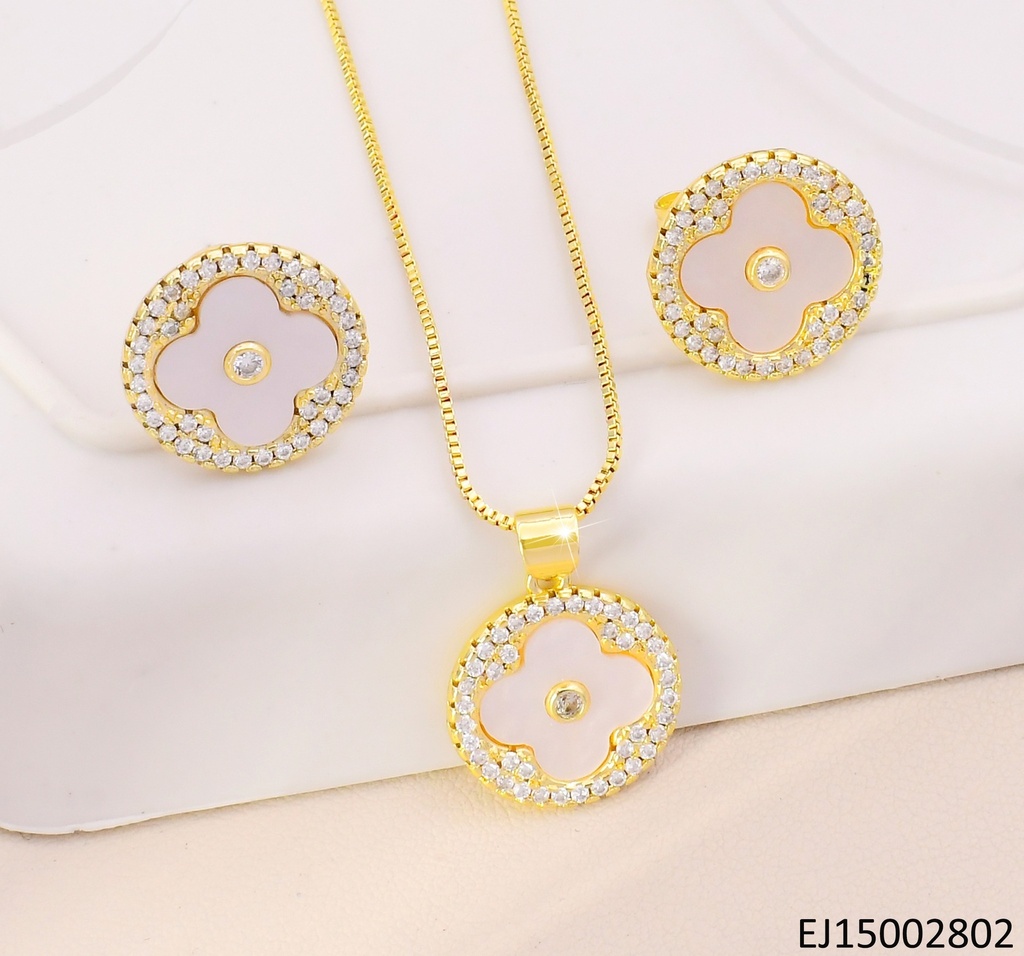 SET VAN CLEEF BLANCO ZIRCONIAS BORDE/CENTRO SE1080-9