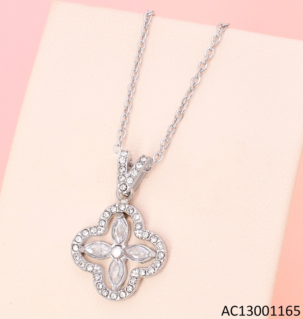 CADENA PLAT / CROQUI VAN CLEEF /ZIRC CRISTAL CA492-45