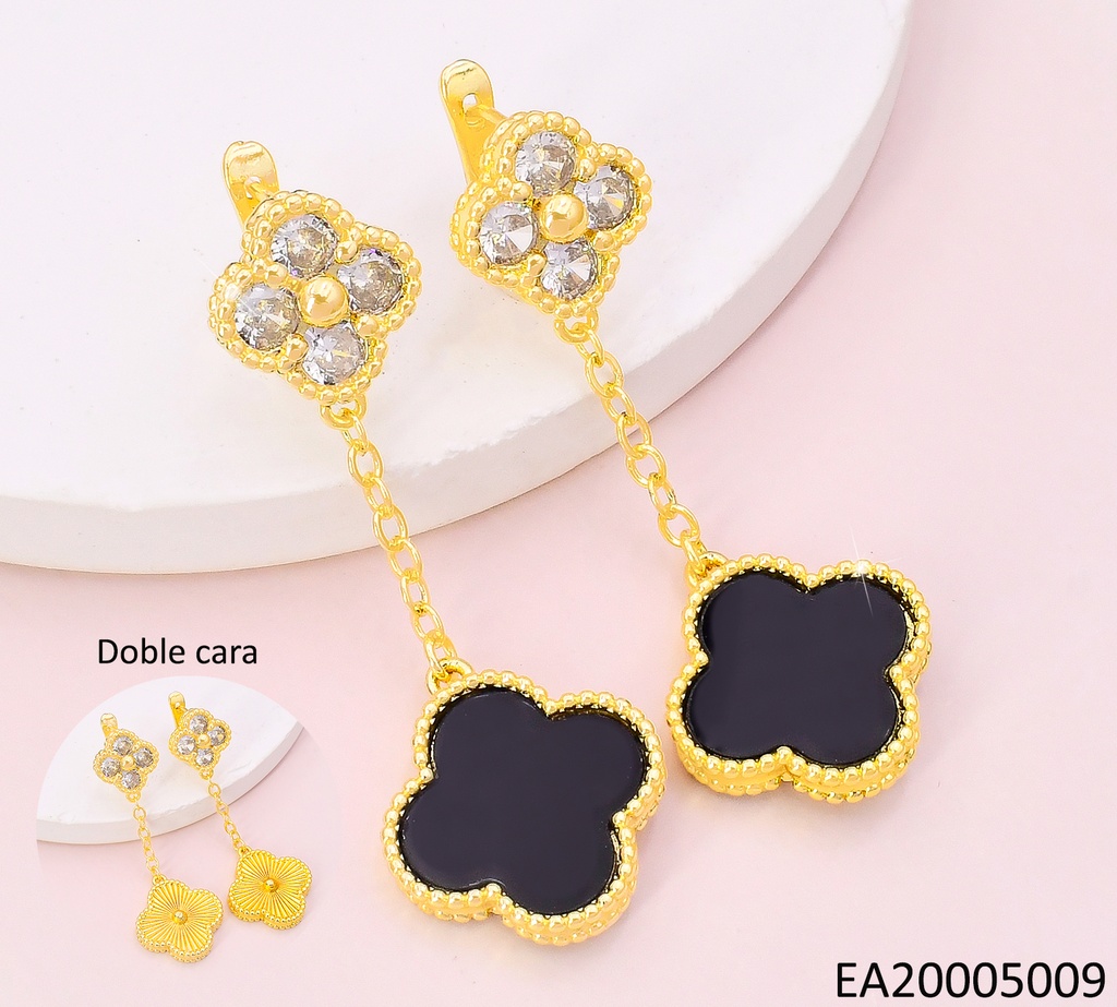 ARETES VAN CLEEF (2) VERT.DOR/NEGRO EE4162-9