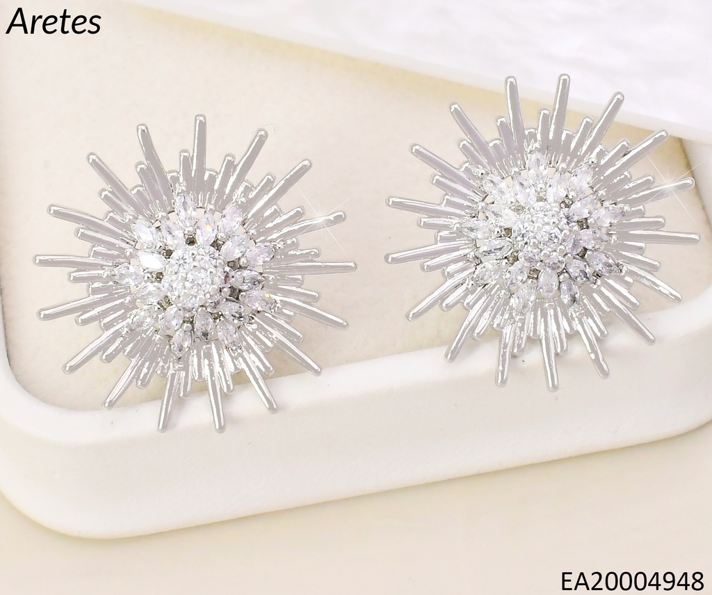 ARETES SOL PLAT.CENTRO ZIRCONIAS EE5013-268