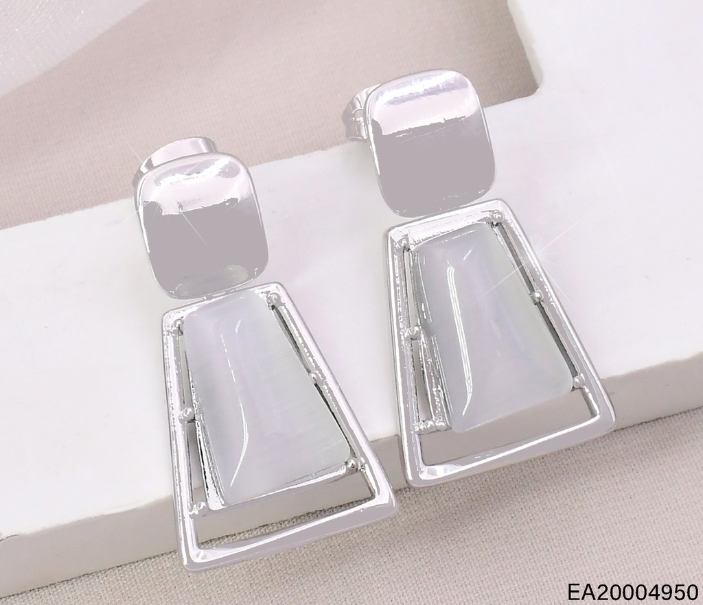 ARETES PLAT CUADRO/ RECTANGULO EE5021-268
