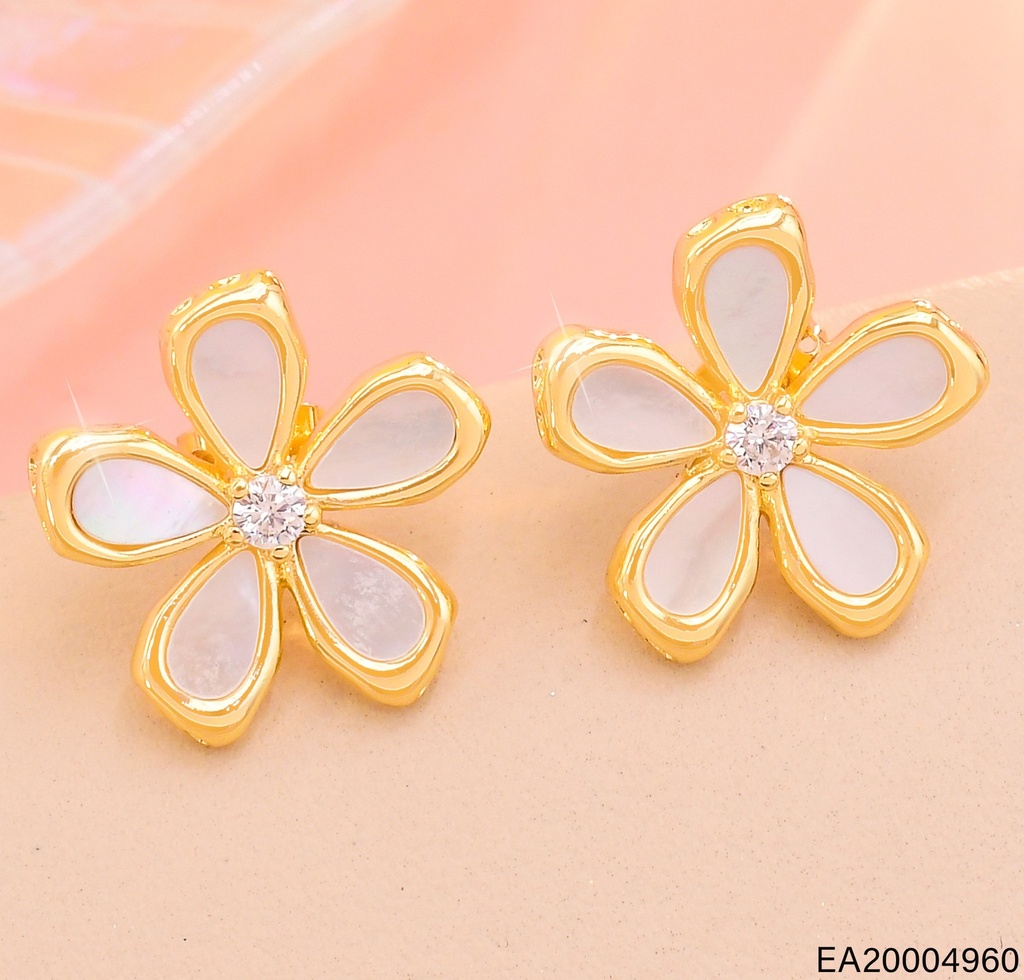 ARETES FLOR NACAR C/ZIRC.RD EE5096-268