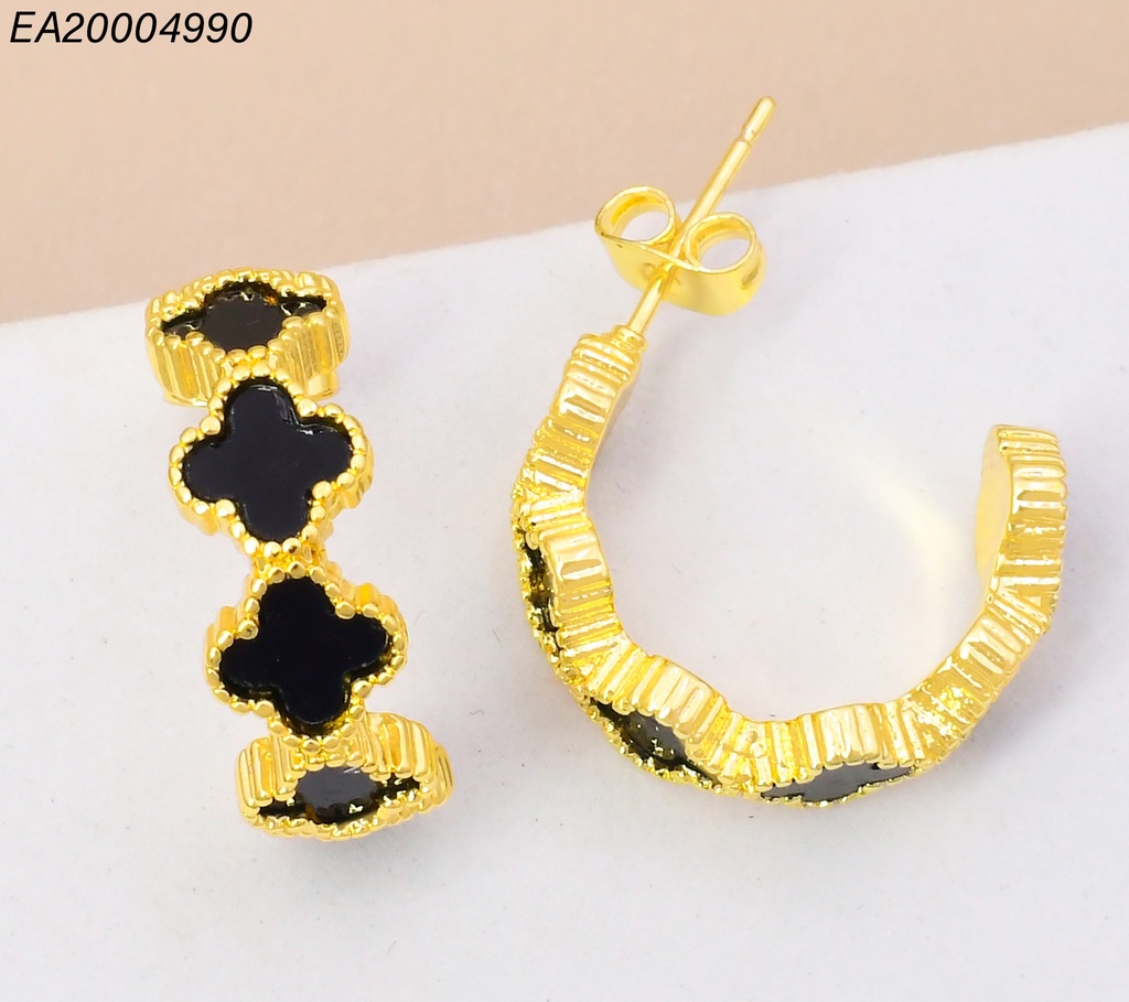 ARETES "C" VAN CLEEF NEGRO  EE4114-9