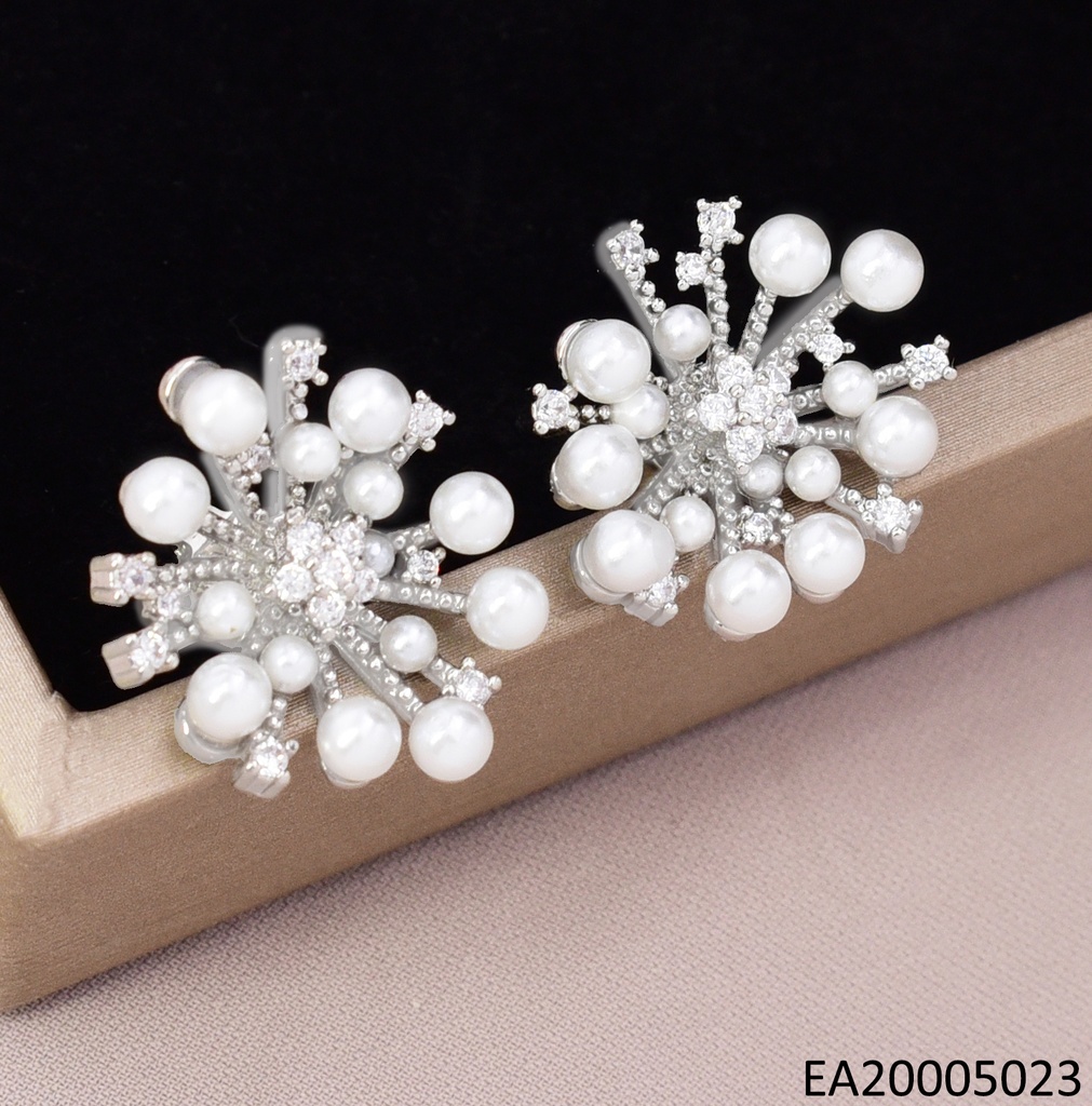 ARETES PLAT DESTELLOS ZIRC/PERLAS EE4329-355