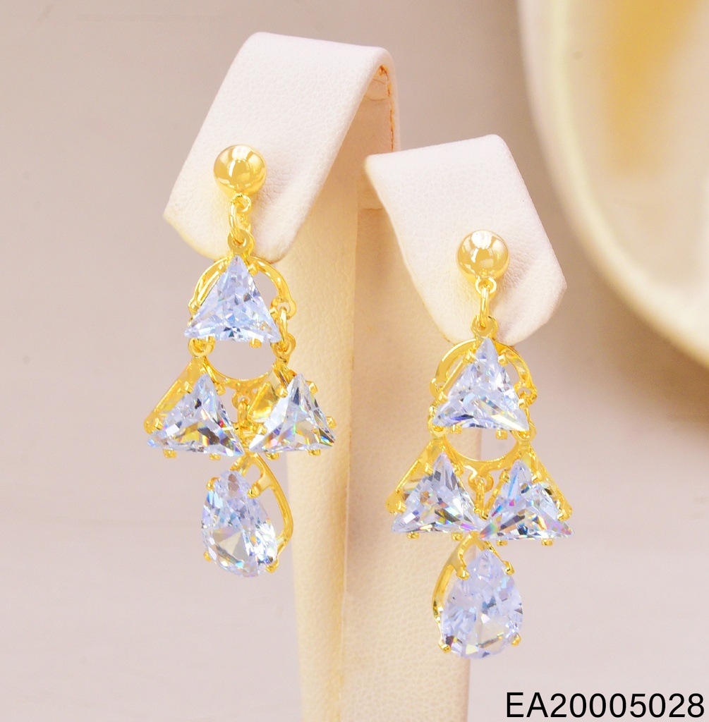 ARETES DOR ZIR. OVALADOS & TRIANGULOS  EE4344-355