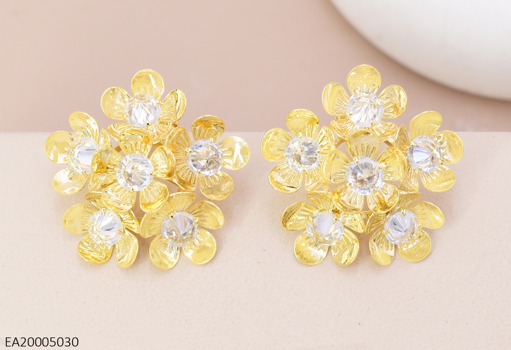 ARETES DOR RACIMO DE FLORES  EE4348-355