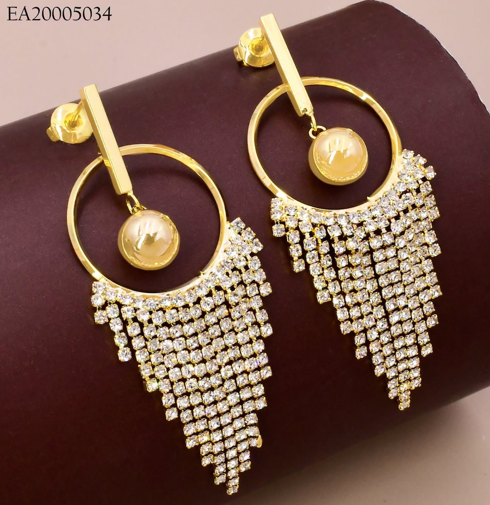 ARETES DOR BARRITAS/CIRCULO/PELOT/ ZIRC. COLGANTE EE4372-355