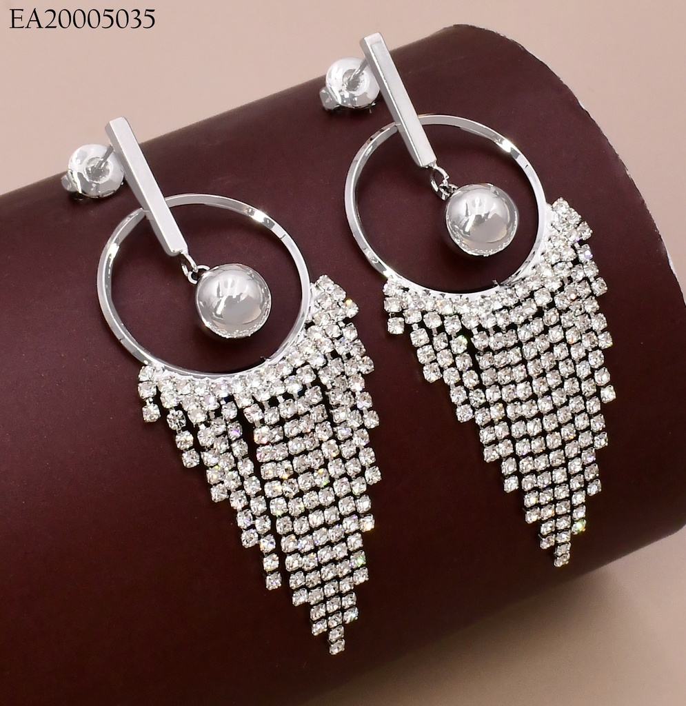 ARETES PLAT BARRITAS/CIRCULO/PELOT/ ZIRC. COLGANTE EE4373-355