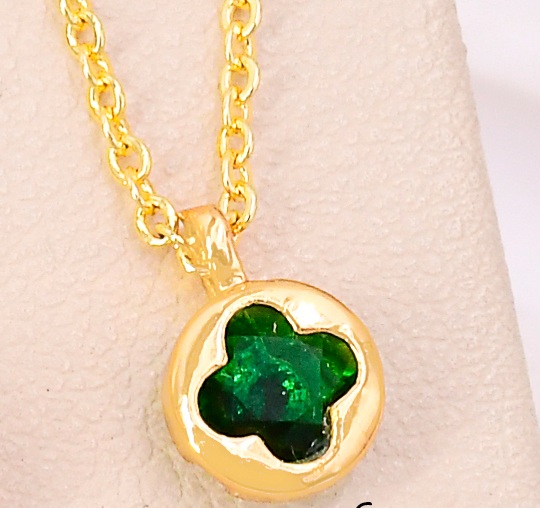 CADENA DIJE: VAN CLEEF DOR/VERDE CE368-5