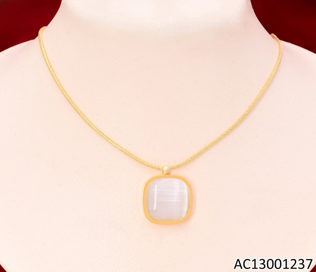 CADENA FINA DIJE CUADRO BLANCO CA525-45