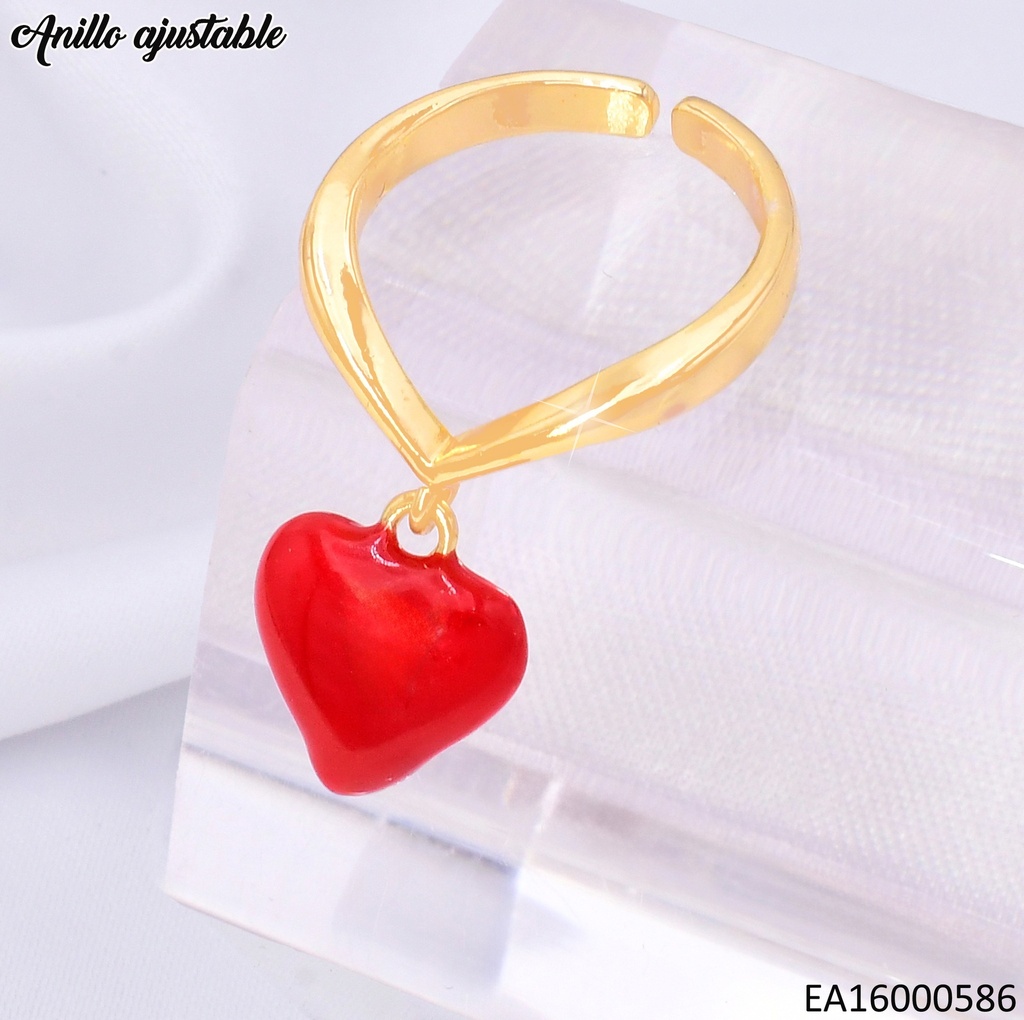 ANILLO DOR CORAZON COLGANTE  RE160-9