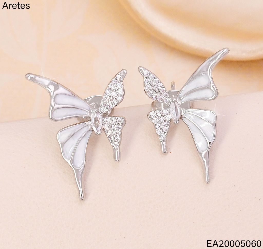 ARETES PLAT.MARIPOSA NACAR/ZIRC.EE4059-9