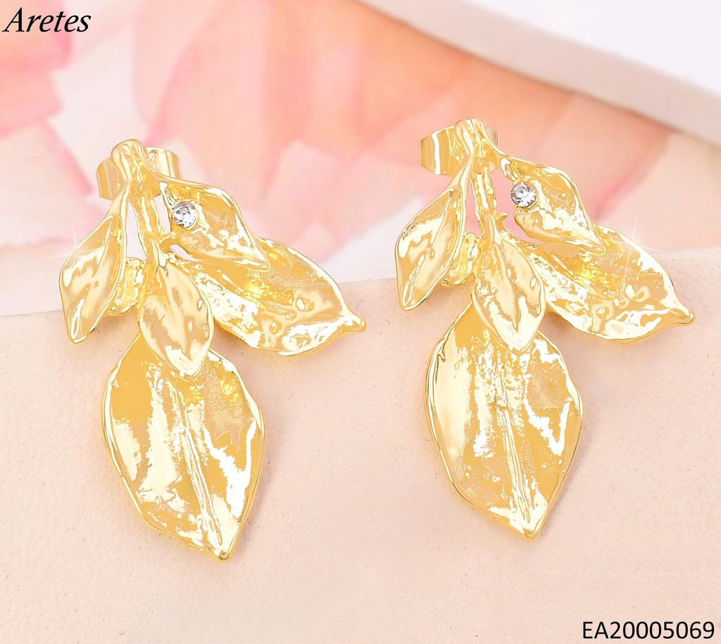 ARETES DOR HOJA/ ZIRC. EE4230-301