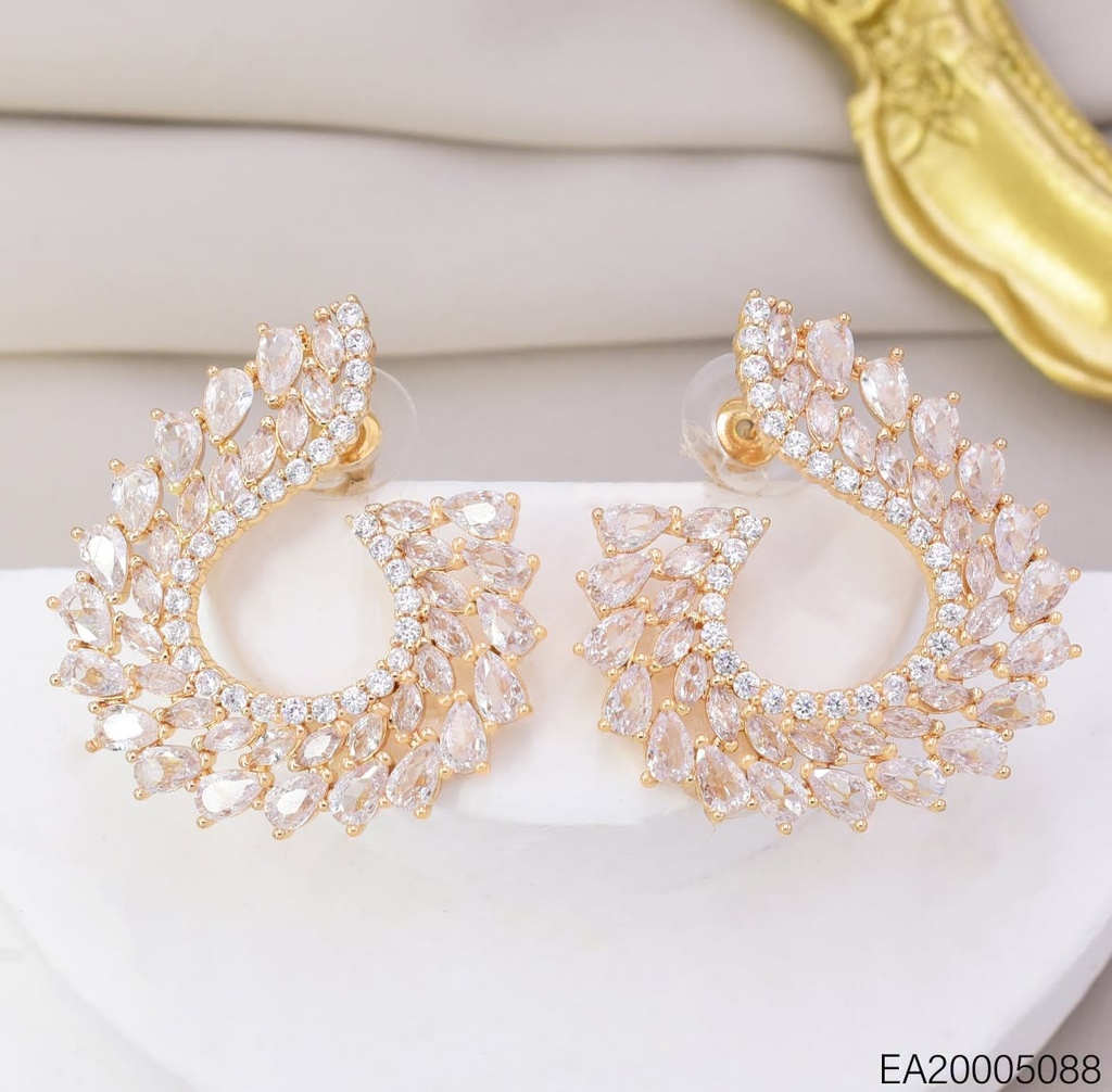 ARETES "U" ZIRCONIAS GOTAS EE4382-6