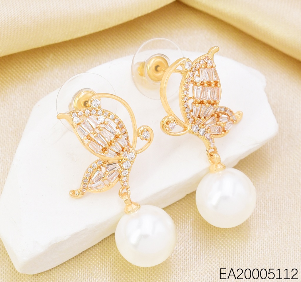 ARETES DOR.MARIPOSA LAT.ZIRCONIAS EE4416-6