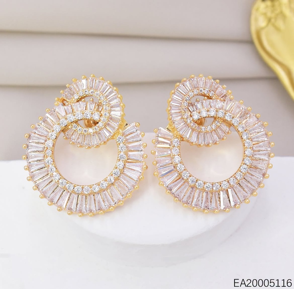 ARETES CIRCULOS ENLAZADOS ZIRCONIAS EE4454-6