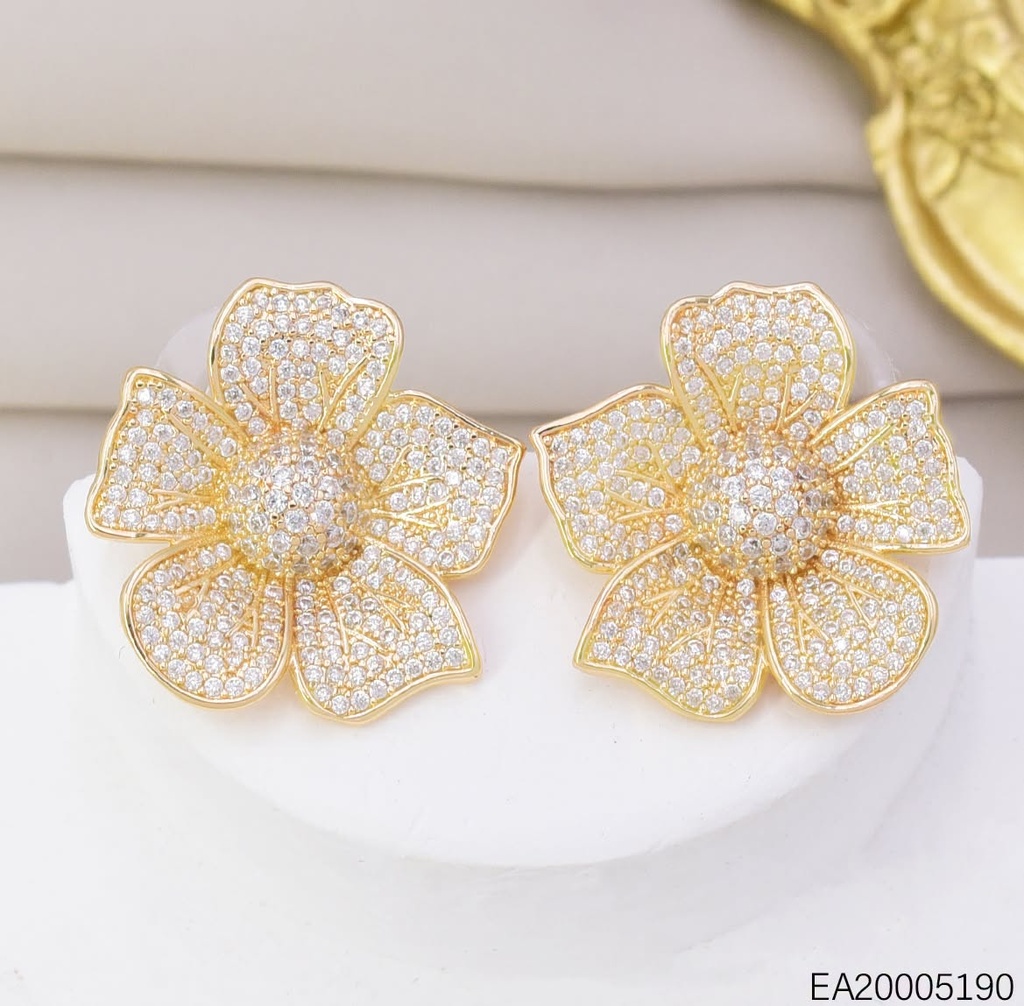ARETES FLOR 5 PETALOS ZIRCONIAS EE4640-6