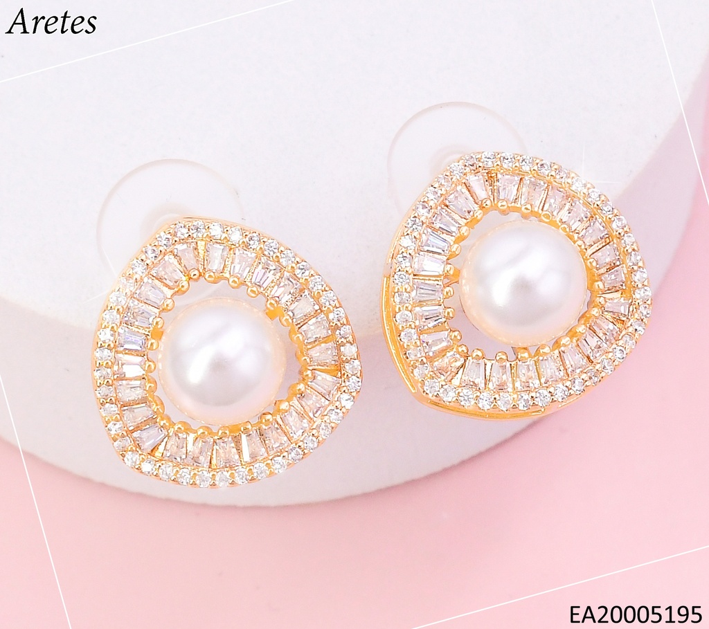 ARETES TRIANGULAR ZIRC.CENTRO PERLA EE4656-6