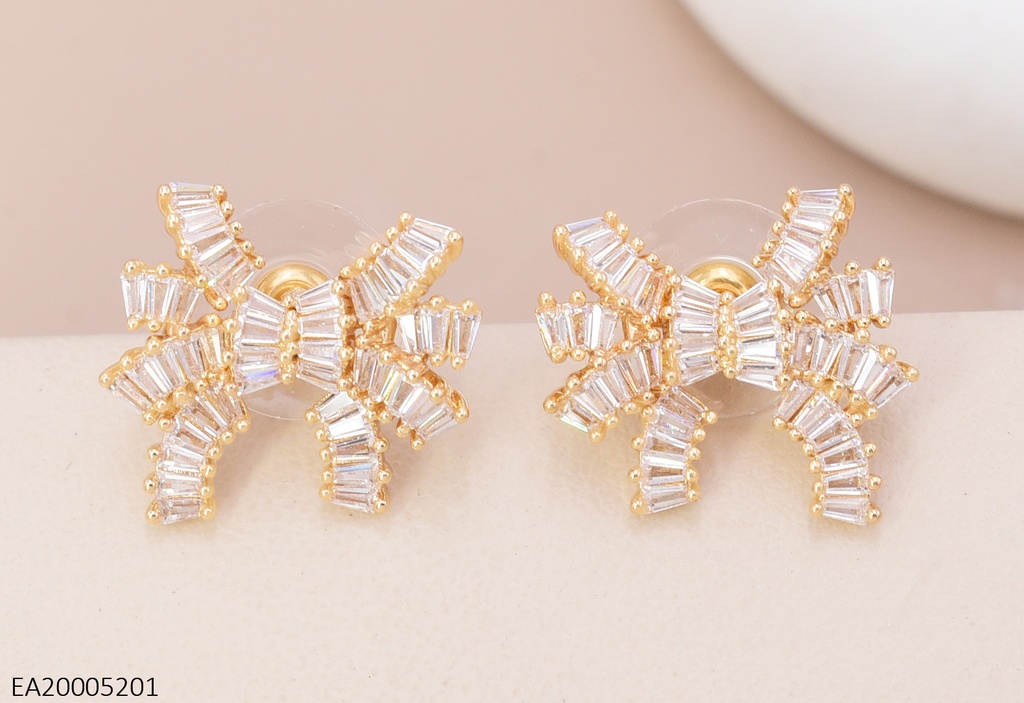 ARETES DOR LAZO ZIRC RECT. EE4662-6