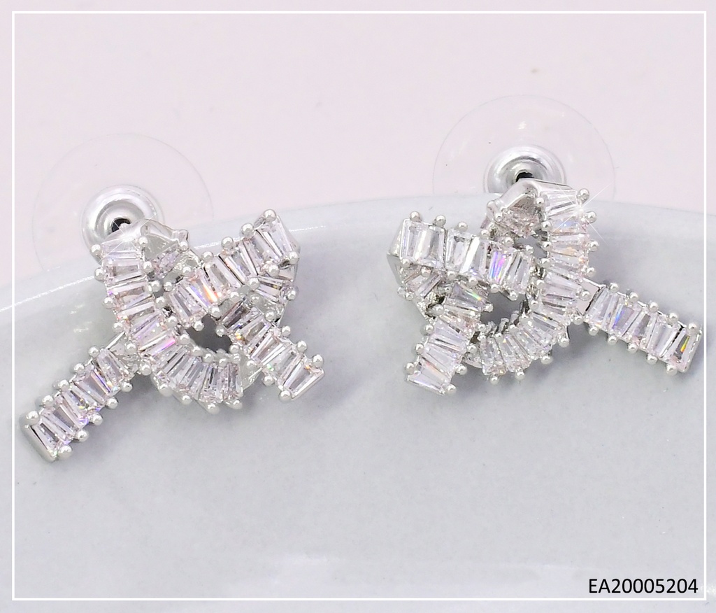 ARETES PLAT NUDO ZIRC. RECT. EE4665-6