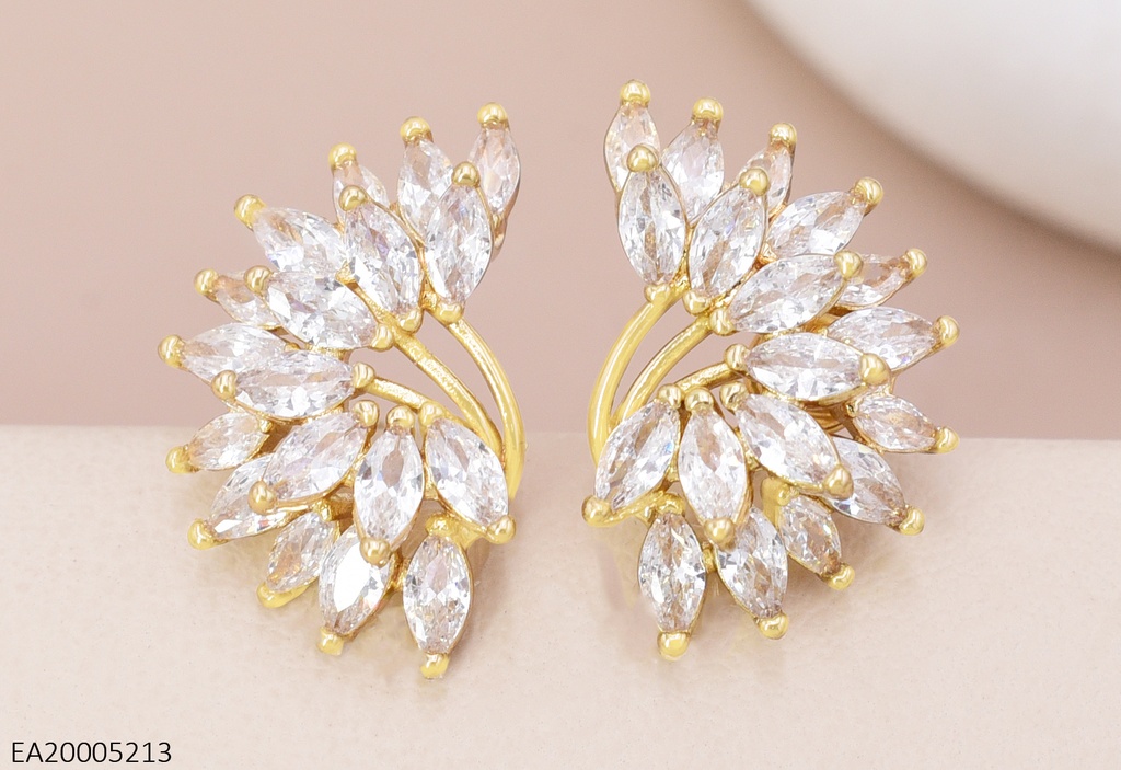 ARETES DOR MEDIA FLOR ZIRC. EE4678-6
