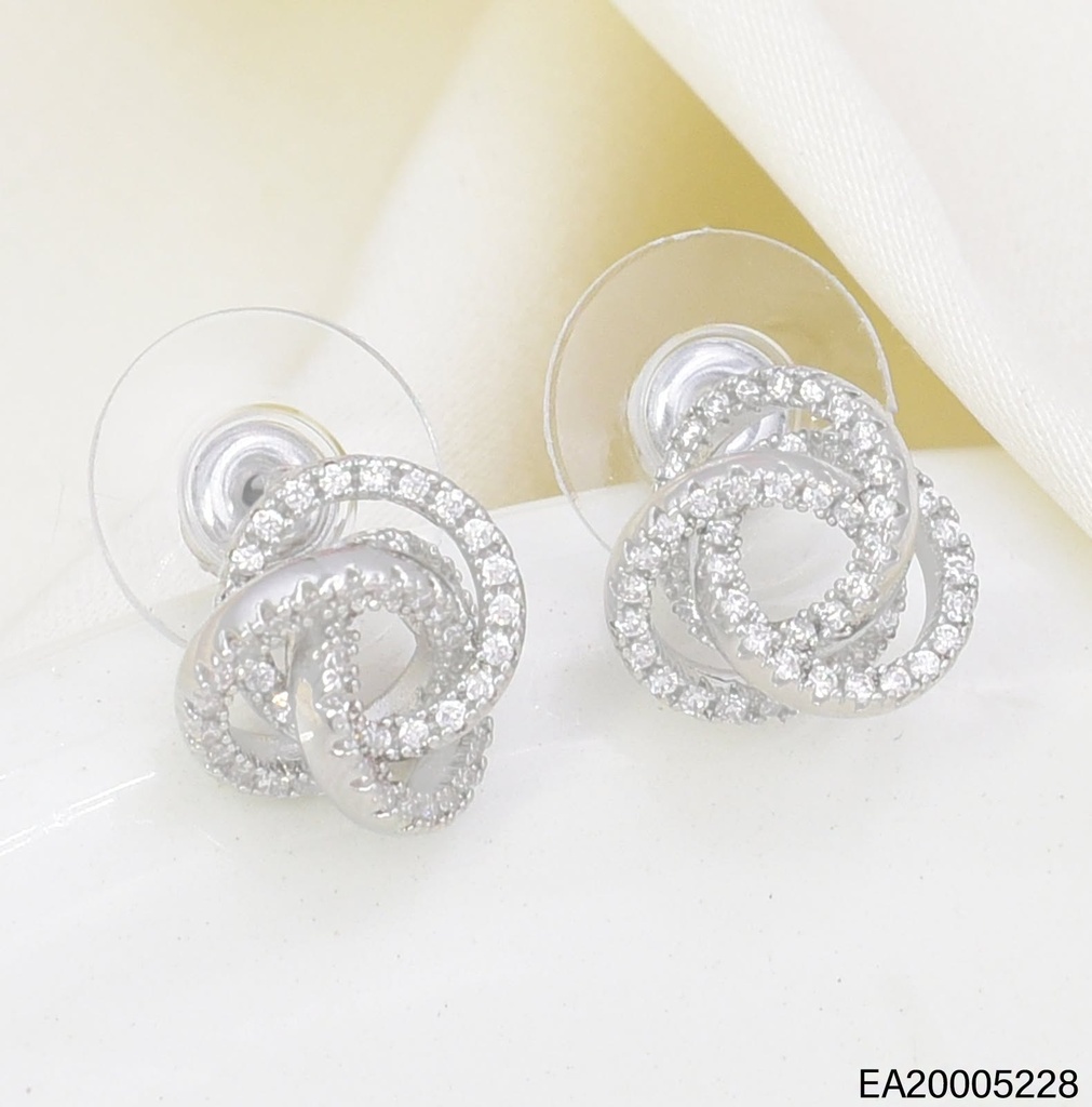ARETES CIRCULOS ENTRELAZADOS ZIRC. PLAT.EE4697-6