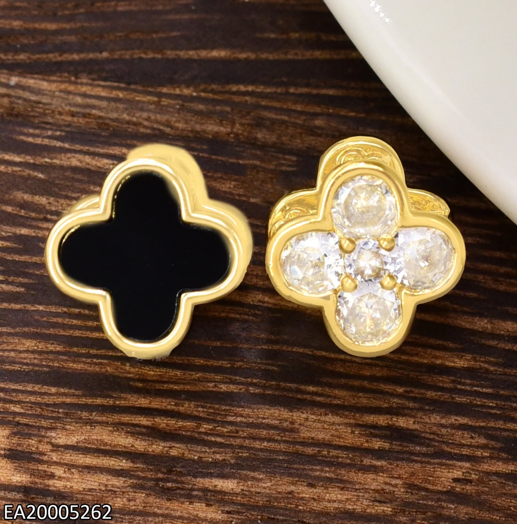 ARETES DOBLE VAN CLEEF NEGRO-ZIRC.EE4127-9