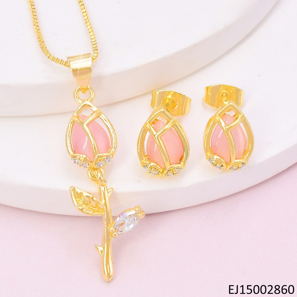 SET DORADO TULIPAN ROSADO SE1149-9 (TLP)